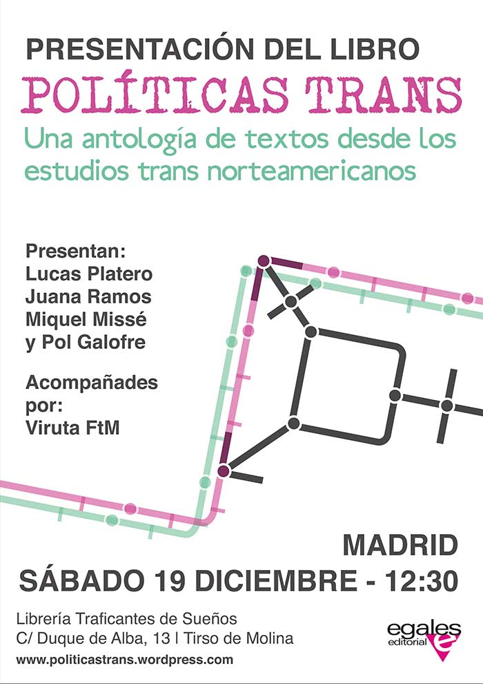 PRESENTACIÓN DE "POLÍTICAS TRANS" EN LA LIBRERÍA TRAFICANTE DE SUEÑOS DE MADRID